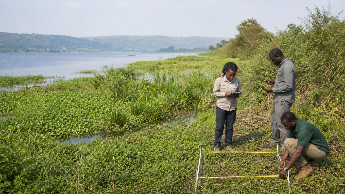 Wetland and shoreline ecosystem in East Africa